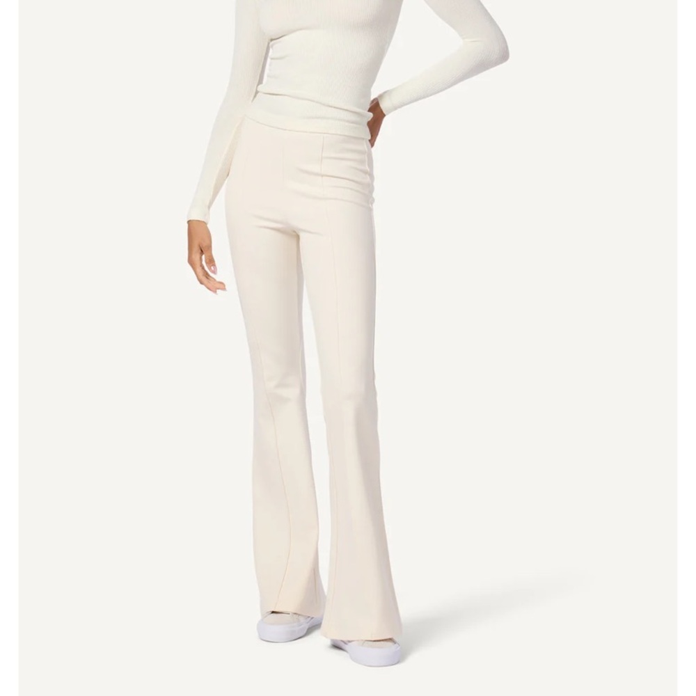 SABLYN Bailey Pintuck Flare Cream High Rise Leggings sz XS